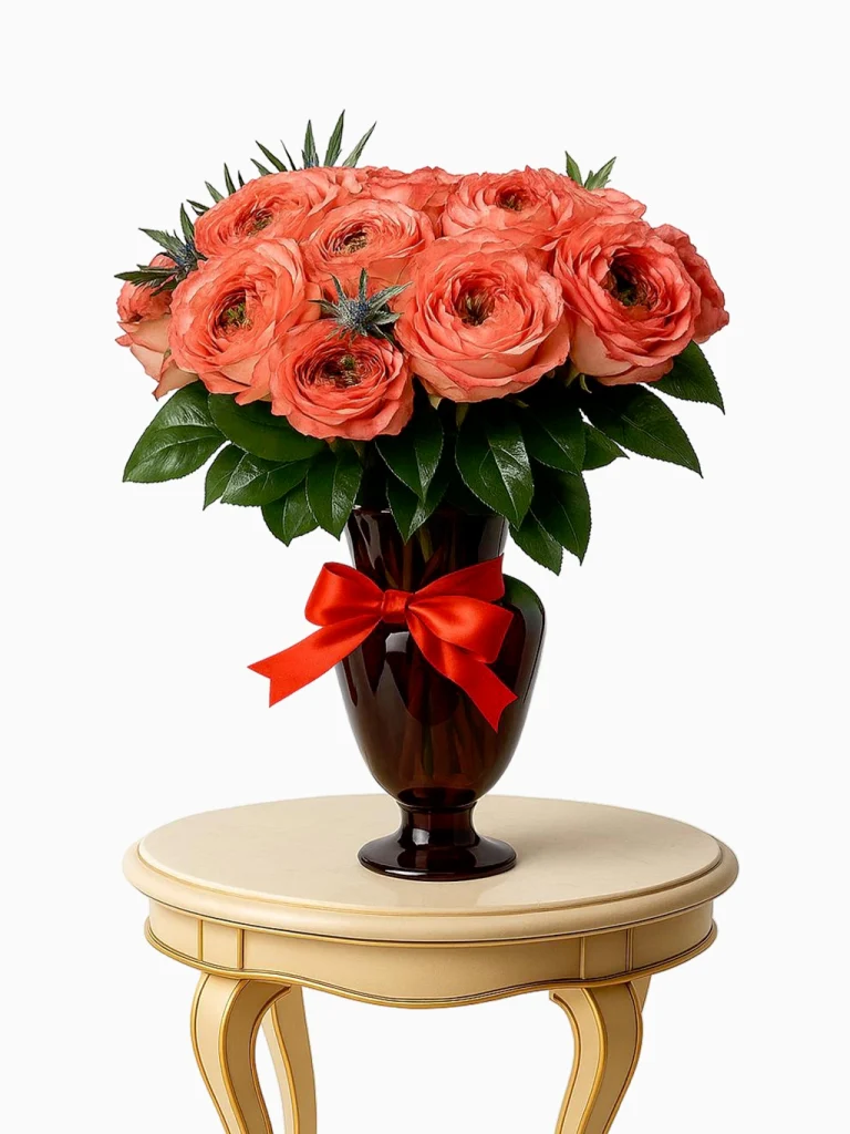 Romantic 25 Rose Vase Arrangement