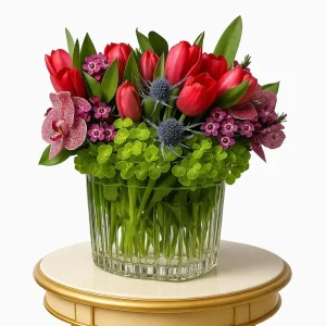 Vibrant Tulip Vase Arrangement