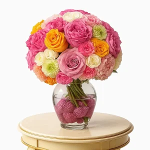 Joyful Rose Vase Arrangement