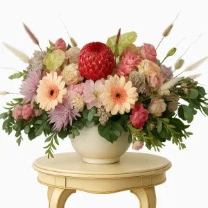 Serene Gerbera Floral Vase