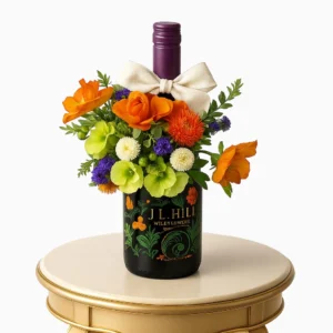 Colorful Wine Bottle Bouquet
