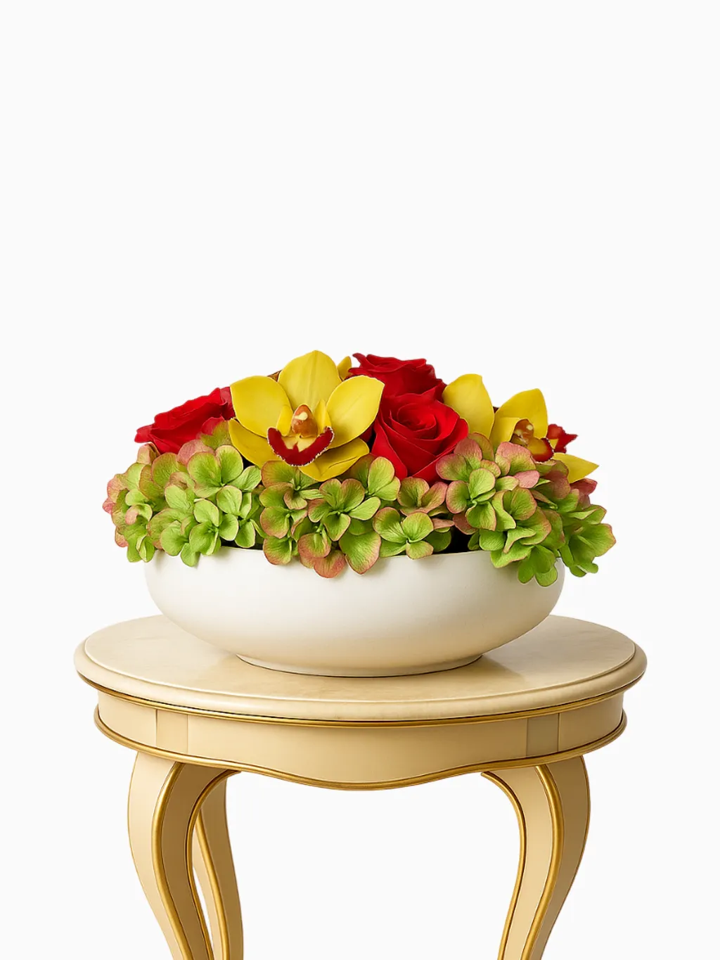 Orchid and Rose Arrangement