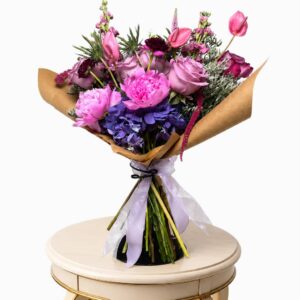 Velvet Rose & Orchid Garden Bouquet